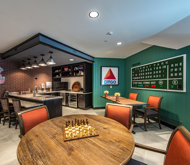 stone hill at andover pub room with citgo sign