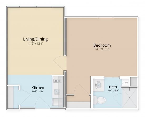 Autumn Glen one bedroom floor plan