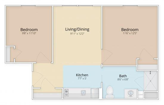 Autumn Glen two bedroom floor plan