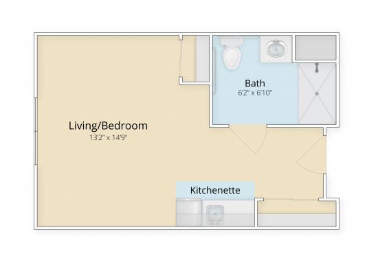 Bayberry studio floor plan
