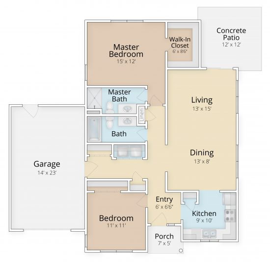 Granite Hills Belgrade Cottage Home floor plan
