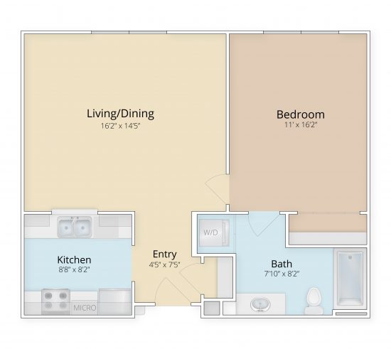 Granite Hills one bedroom Kennebec floor plan
