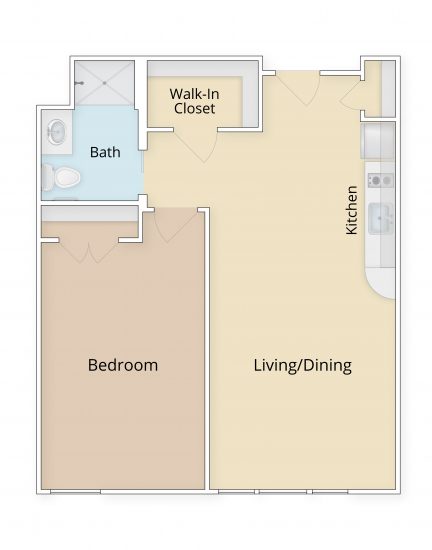 Laurelwood one bedroom floor plan