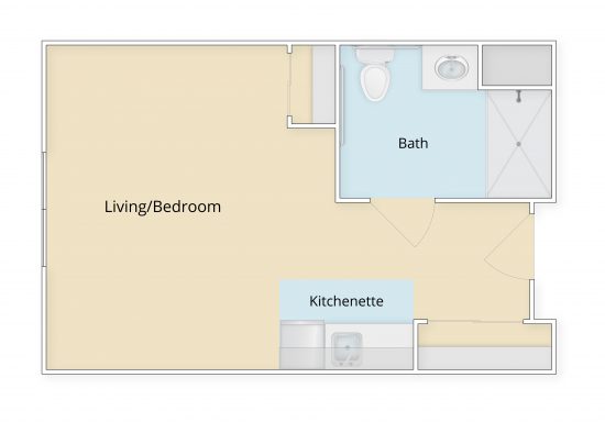 Ledgewood studio floor plan