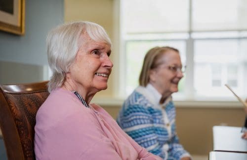women in a memory care setting
