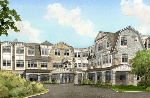 rendering photo of mariner at marblehead of front entrance