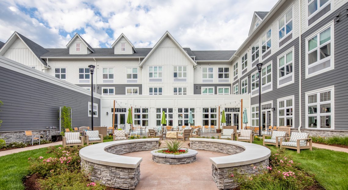 simsbury exterior patio with seating