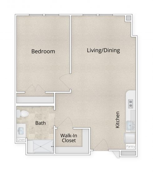 Stone Hill one bedroom floor plan