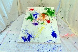 painting with paint splashes