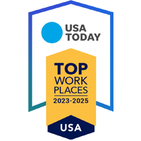 USA Today Top Workplaces Award Badge 2023-2025